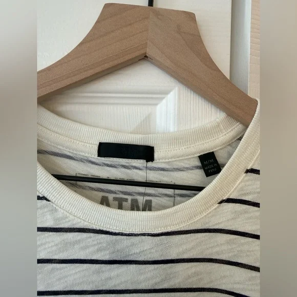 ATM Variegated Stripe Short Sleeve T-Shirt Dress NWT - Picture 6 of 13